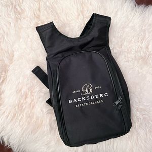 FREE WITH PURCHASE - CUTE BLACK WINE BACKPACK - BACKSBERG ESTATE CELLARS